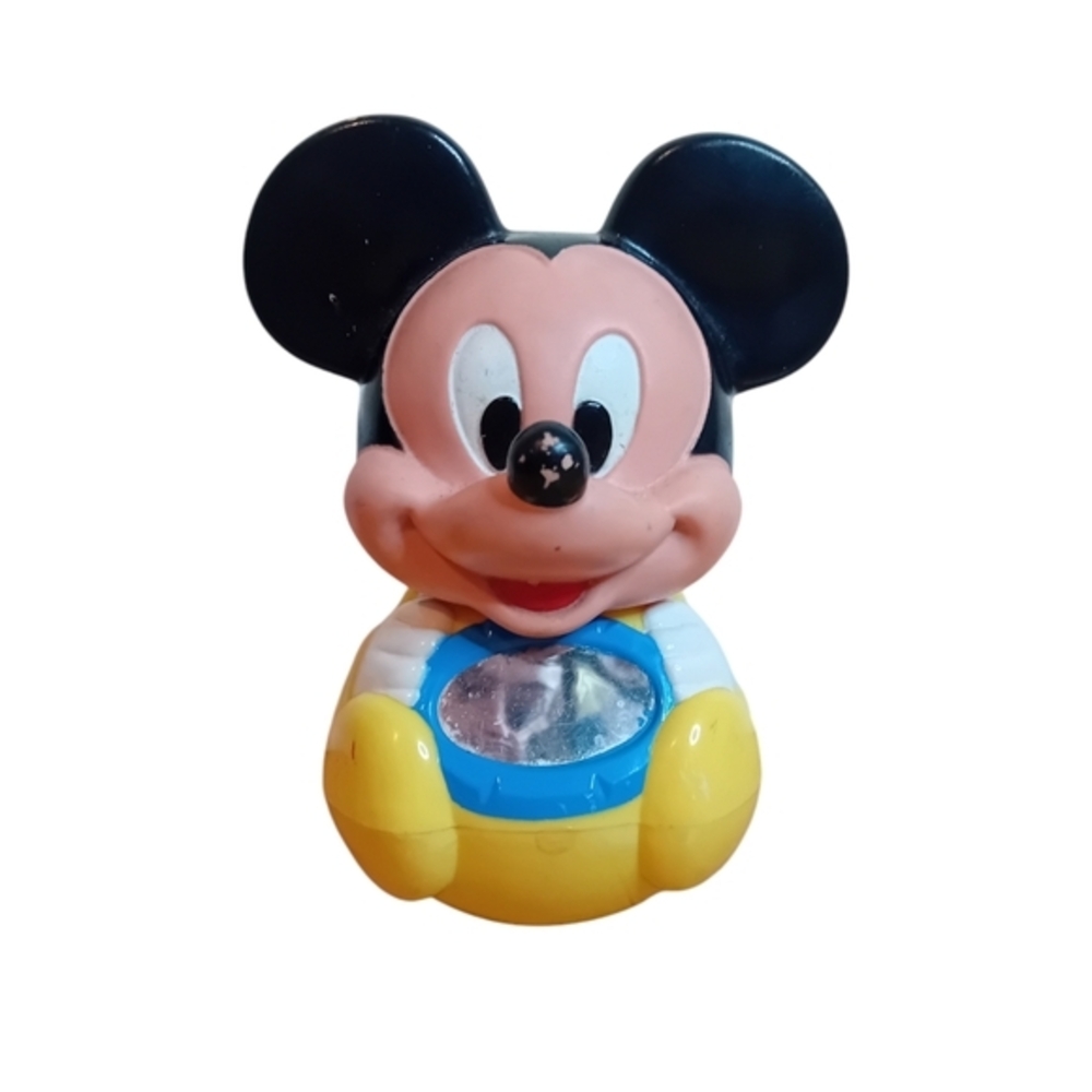 Vintage 1984 Walt Disney Baby Mickey Mouse Bobble Rattle Chime Noise Babies Kids